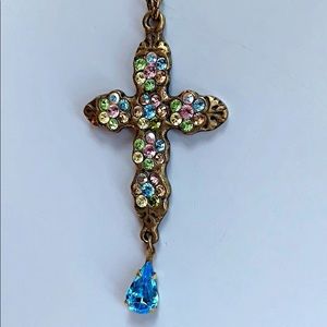 ⭐️Michal Negrin Swarovski crystals Cross Pendant